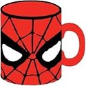 Silver Buffalo Marvel Comics Spider-Man Eyes Jumbo Ceramic Mug, 20 Ounces, Red (MC7034)