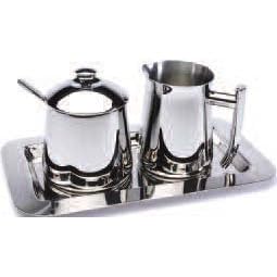 Frieling Creamer and Sugar Bowl with Tray by Frieling