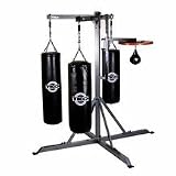 Professional Four Station Heavy Bag Stand with Speed Bag Platform from TKO Sports by 
