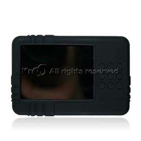 Black Premium Silicone Skin Snap-On Cover Case MP3 Player Protector with Rotary Clip for Creative Zen X-Fi + Lanyard Gift