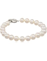 Honora "Classic Pearl Jewelry" White Freshwater Cultured Pearl 7mm Bracelet, 7.5"