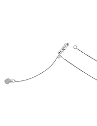 10k White gold Leslies Adjustable .7MM Baby Box Chain