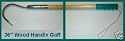 Fishing Gaff 3 feet, Wooden Handle Stainless Steel Hook