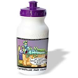 Londons Times Funny Bugs and Slugs Cartoons - Centipede Relationship Mind Games - Water Bottles by 