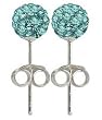 Clous d'oreilles Femme - 70 Cristaux Swarovski 6mm - couleur vert d'eau