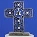 Mini 25th Anniversary Cross - Small Cake Topper for 25th Wedding Anniversary Party