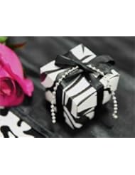 Kitchen: 100 2pc Black and White ZEBRA Wedding Favor Boxes Party Gift Supplies Cute - BalsaCircle