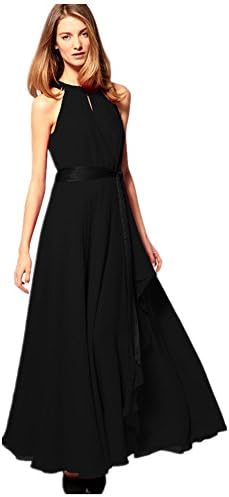 Bingirl Women's Sexy Crochet Chiffon Summer Sleeveless Maxi Dress