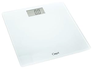 Ozeri Precision Digital Bath Scale (400 Lbs Edition), In Tempered Glass With Step-on Activation, White