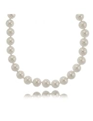 Pearl Necklace 14k Gold Clasp - White Strand of Pearls