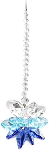 Anna Crystalworld Chandelier Crystal Starburst Window Decoration Chakra Suncatcher (10.3", Blue)
