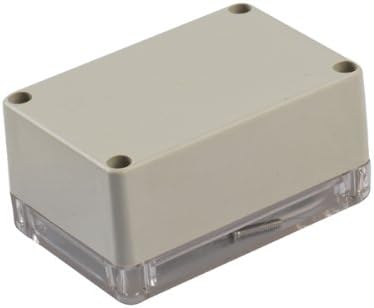 Flyallsky 1pce 2.68"X1.97"X3.74"(W X H X L) Cuboid New Silvery-grey Plastic Waterproof Clear Cover Electronic Box Project Enclosure CASE