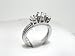 Stunning 14k. White Gold Genuine 1/2ctw. Three Stone Diamond Cluster Ring SI- 2 and GH color