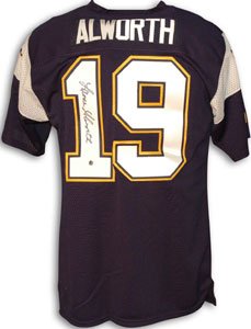 Lance Alworth Signed San Diego Chargers Navy Blue Throwback Jersey