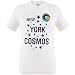 New York Cosmos Graphic T-Shirt, offizielles Umbro Lizenzprodukt, 100% Baumwolle -New York Cosmos 
Logo -New York Cosmos Schritzug