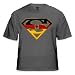 Search : Superman German Shield Charcoal Mens S/S T-Shirt