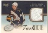 2005-06 Upper Deck Ice Fresh Ice Glass #FIBC Braydon Coburn - Atlanta Thrashers (Piece of Authentic Jersey ) (Hockey Cards)
