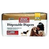 Simple Solution X-Large Disposable Dog Diapers Simple Solution X-Large Disposable Dog Diapers