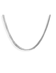 Genuine Elegante Chain Necklace. 18" 10 Strand Liquid Silver Necklace. 100% Satisfaction Guaranteed.