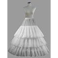 Loywe, Reifrock Petticoat aus Satin und Spitze, 3 Ringe, Taille Umfang bis 90cm, LW4805
