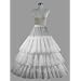 Loywe, Reifrock Petticoat aus Satin und Spitze, 3 Ringe, Taille Umfang bis 90cm, LW4805