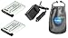 ValuePack (2 Count): Digital Replacement Battery PLUS Mini Battery Travel Charger for Specific Digital Camera and Camcorder Models / Compatible with PENTAX D-LI88, Optio: H90, P70, P80, W90, WS80, SANYO DB-L80, DMX-CG10, VPC-CG10, VPC-CG10BK, VPC-CG10P, VPC-X1200, Xacti: DMX-CG10, DMX-CG11, DMX-CG11D, DMX-CG11G, DMX-CG11W, VPC-CA100, VPC-CG10, VPC-CG10BK, VPC-X1420 Charges with Intelligent Charge Technology - Includes Car Adapter, TWO Batteries and ONE Leatherette Camera / Lens Accessories Pouch