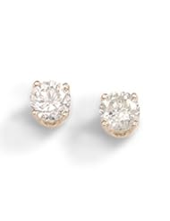 0.33 carat diamond studs,14k yellow gold earrings,12 pairs