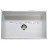 FHK710-30WH 30 Single Bowl Apron Front Fireclay Sink in White