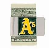 Oakland Athletics Enameled Pewter Money Clip/Card Holder - MLB Baseball Fan Shop Sports Team Merchandise