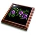 Pretty purple flowers with yellow center They are sometimes known as a Potato Bush flower - 8x8 Trivet With 6x6 Ceramic Tile