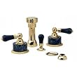Phylrich K4272_OEB - Regent Four Hole Bidet set W/Vertical Spray, Bleu Sodalite Handle