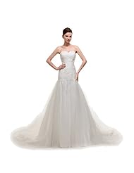 Lace-Up  Satin/Tulle Sweetheart Mermaid Wedding Party Dress  With Ruffles