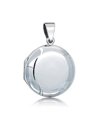 Bling Jewelry Classic Round 925 Sterling Silver Locket Pendant Polished Finish