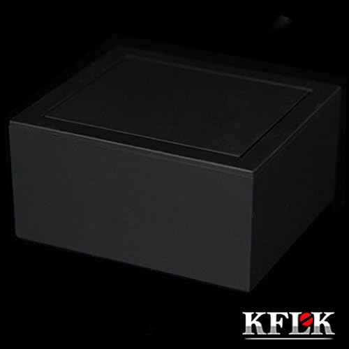 SuperbMatch Cufflinks For Men Or Women Designs 1PC KFLK New Black 2014 Cufflink Box Gift Storage Case Cuff Box mens Jewelry Carrying Case High Quality Rotating cover Design