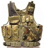 FireDragon Airsoft Tactical Gear - Green Camo Tactical Vest
