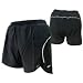 Nike Ladies Dri-Fit Running Shorts (For Use With Ipod) (Size: Large) (Colour: Black )