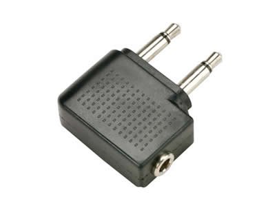 Childrens Toyshop   : Airline Headphone Seat Adaptor - Airplane 3.5mm Stereo to dual Mono Earphone Connector Adaptor