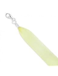 MMA Silver - 16 inch+ 2 inch Extension Yellow Ribbon Necklace