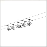 Paulmann 97615 Wire System Sphere 200 5x(2x20W) GU4 chrom 230/12V 210VA Metall