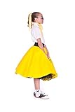 Hip Hop 50s Shop 7 Piece Child Poodle Skirt Outfit, Size 8 Yellow