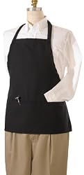 Bib Apron with Pockets, Available Black or White