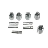 CHROME STUD & NUT KIT, 12mm, FOR 5 LUG STOCK WHEELS 