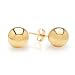 Duragold 14k Yellow Gold 7mm Ball Stud Earrings