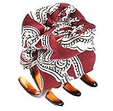 L. Erickson USA Small Covered Jaw - Burgundy Paisley Silk Print