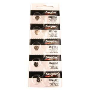 Energizer 362/361 Button Cell Silver Oxide SR721SW Watch Battery Pack of 5 Batteries
