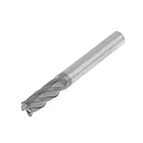 uxcell　エンドミル　6mmシャンク径　50mm全長　タングステン鋼　螺旋状刃溝　4枚刃