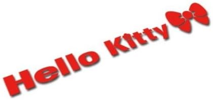 Lovely Hello Kitty Red Color Car Windshield Wiper Tattoo Sticker BN-001