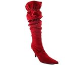 GATHERED VELVET BOOT