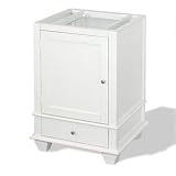 American Bath Factory W1-2433-WH-1-SN Cape Mansion 24 Vanity Cabinet in Weathered White With Coasta