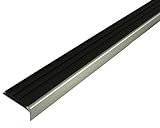 日中製作所 BIM ステンレス ノンスリップ タイヤ付  ブラック ビス穴あり 1m D112-1H-6
